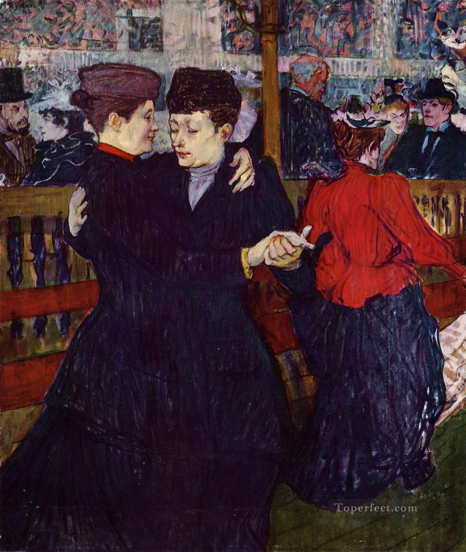 At the Moulin Rouge the Two Waltzers post impressionist Henri de Toulouse Lautrec Oil Paintings
